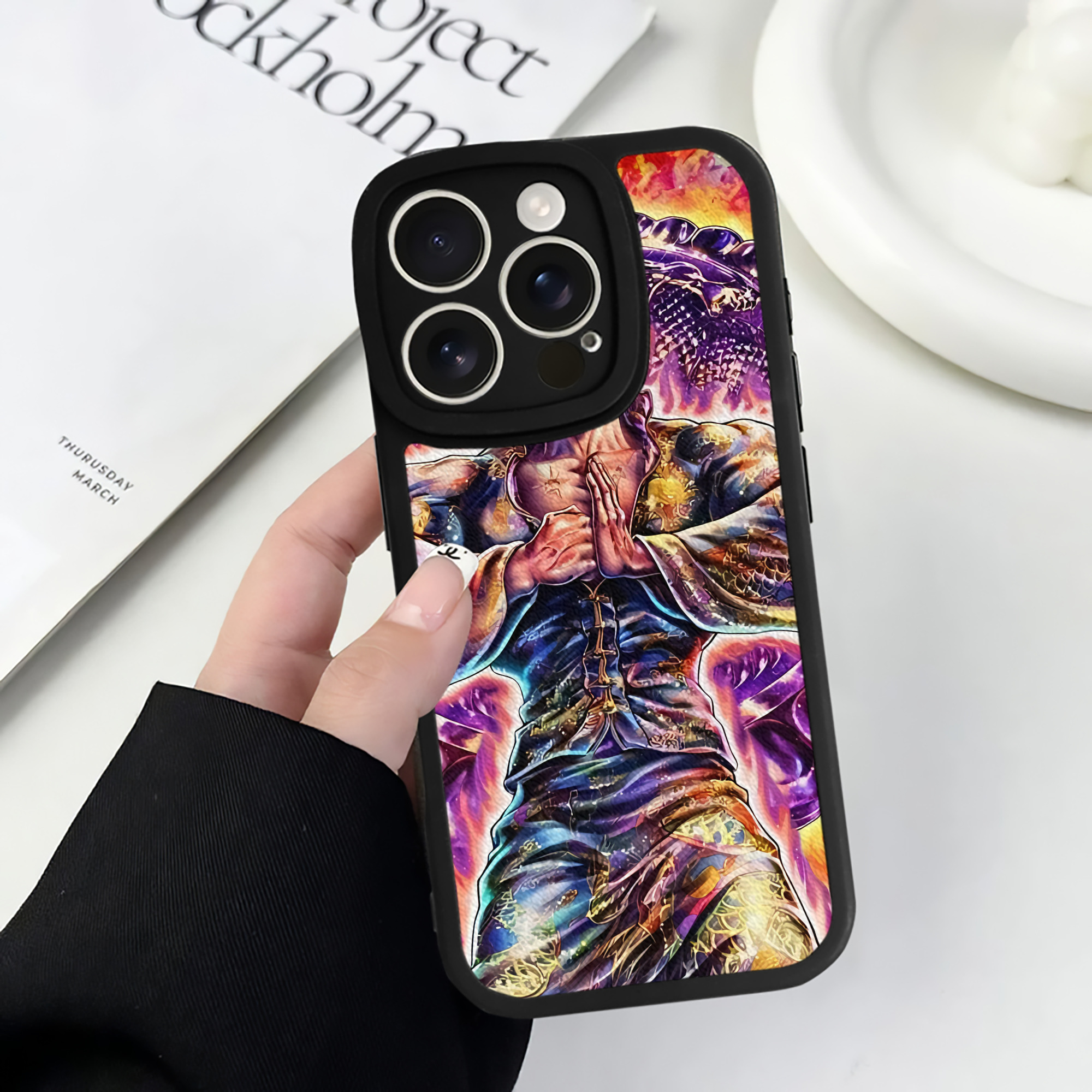 （画像用） 北斗の拳 Fist of the North Star 【iPhone 16シリーズ対応】シリコンスマホケース（レザー調） 材質：シリコン